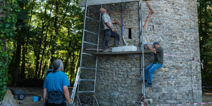 Pose du dernier linteau