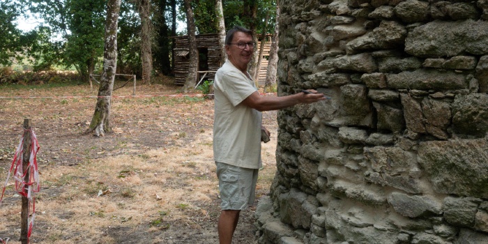 Finition du palier, pose de la poutre et reprise des joints du moulin